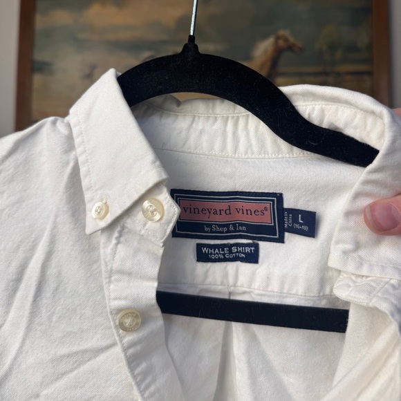 Vineyard Vines Whale shirt size -L (16/18) - Picture 2 of 4